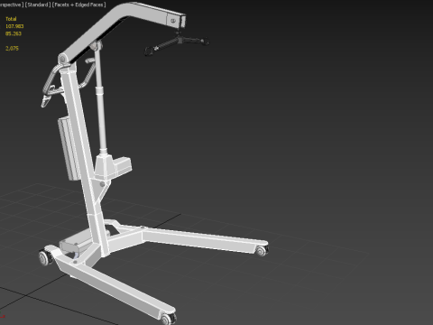 MOBILE FLOOR PATIENT LIFTER HOIST AGED CARE HOSPITAL DISABILITY 3D Model