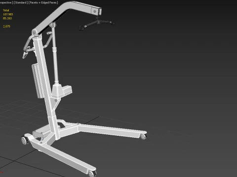 MOBILE FLOOR PATIENT LIFTER HOIST AGED CARE HOSPITAL DISABILITY 3D Model