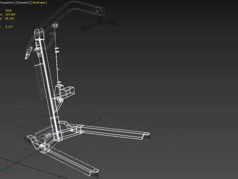 MOBILE FLOOR PATIENT LIFTER HOIST AGED CARE HOSPITAL DISABILITY 3D Model