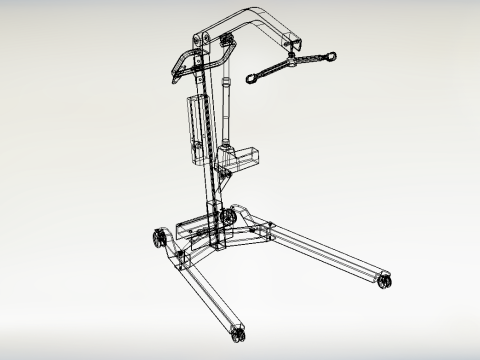 MOBILE FLOOR PATIENT LIFTER HOIST AGED CARE HOSPITAL DISABILITY 3D Model