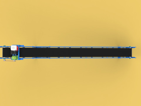 INDUSTRIAL CARRIER BELT CONVEYOR 3D-Modell