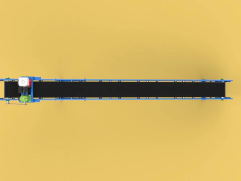 INDUSTRIAL CARRIER BELT CONVEYOR 3D Model