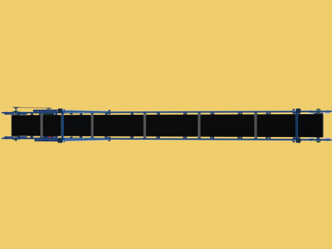 INDUSTRIAL CARRIER BELT CONVEYOR 3D-Modell
