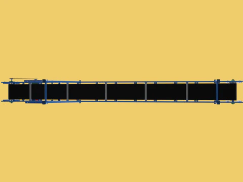 INDUSTRIAL CARRIER BELT CONVEYOR 3D Model