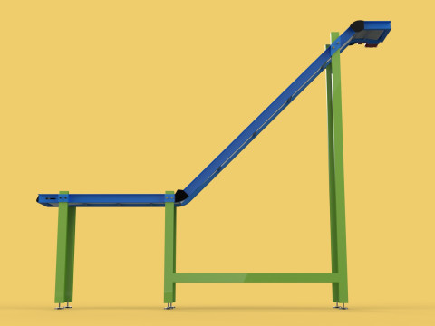 CARRIER BELT CONVEYOR Z ELEVATOR Modelo 3D