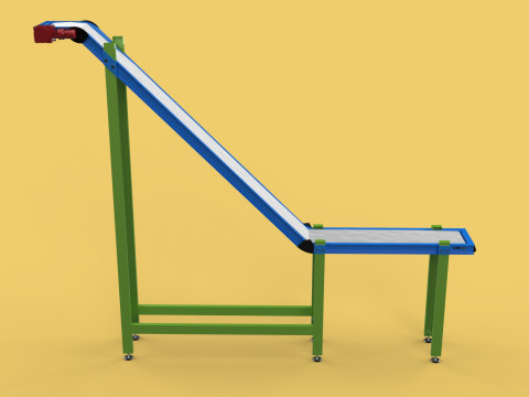CARRIER BELT CONVEYOR Z ELEVATOR Modelo 3D