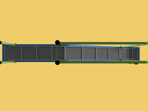 CARRIER BELT CONVEYOR Z ELEVATOR 3D Model
