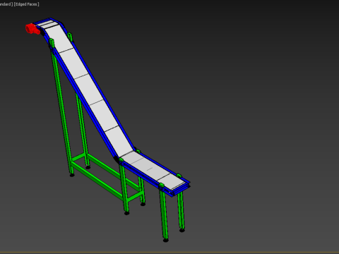 CARRIER BELT CONVEYOR Z ELEVATOR Modelo 3D