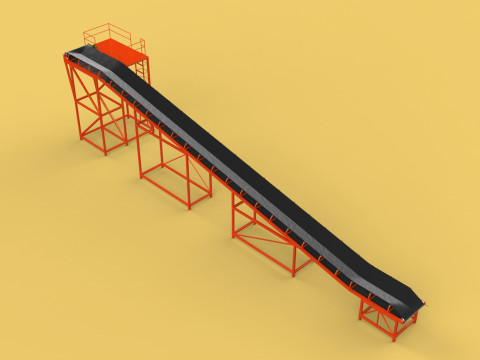CARRIER BELT CONVEYOR FACTORY INDUSTRIAL Modelo 3D