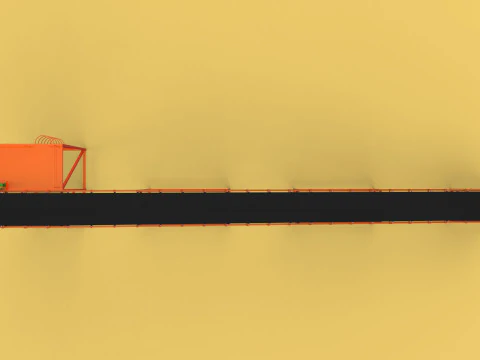 CARRIER BELT CONVEYOR FACTORY INDUSTRIAL 3D Model