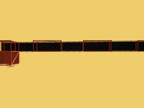 CARRIER BELT CONVEYOR FACTORY INDUSTRIAL Modelo 3D