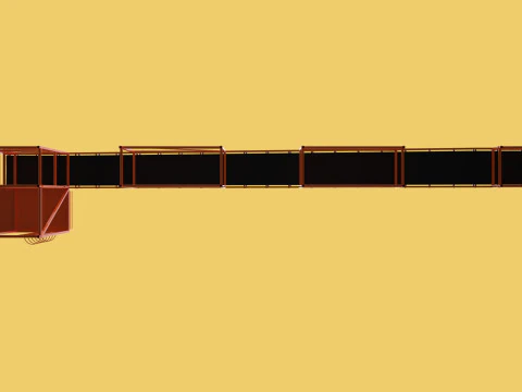 CARRIER BELT CONVEYOR FACTORY INDUSTRIAL 3D Model