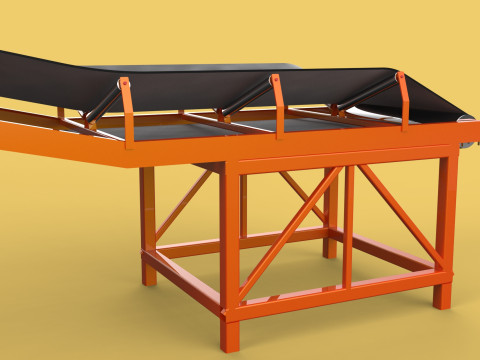CARRIER BELT CONVEYOR FACTORY INDUSTRIAL Modelo 3D