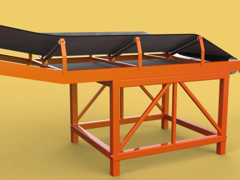 CARRIER BELT CONVEYOR FACTORY INDUSTRIAL 3D Model