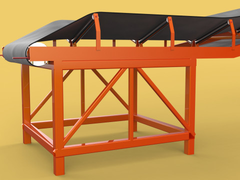 CARRIER BELT CONVEYOR FACTORY INDUSTRIAL Modelo 3D