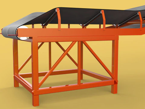 CARRIER BELT CONVEYOR FACTORY INDUSTRIAL 3D Model