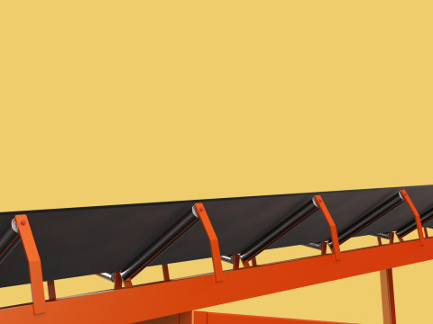 CARRIER BELT CONVEYOR FACTORY INDUSTRIAL Modelo 3D