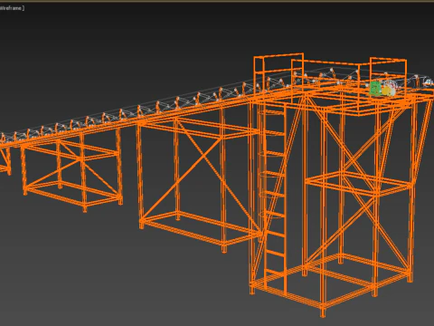 CARRIER BELT CONVEYOR FACTORY INDUSTRIAL 3D Model