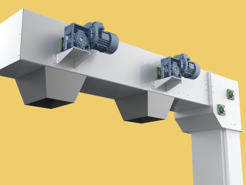 ELEVATOR Z BUCKET CHAIN CONVEYOR LIFT VERTICAL Modèle 3D