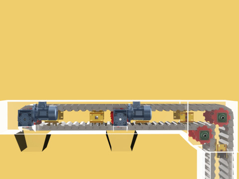 ELEVATOR Z BUCKET CHAIN CONVEYOR LIFT VERTICAL Modèle 3D