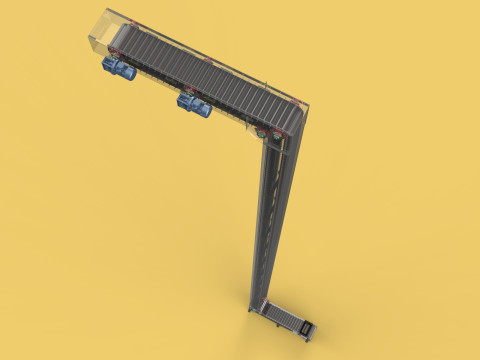 ELEVATOR Z BUCKET CHAIN CONVEYOR LIFT VERTICAL Modèle 3D
