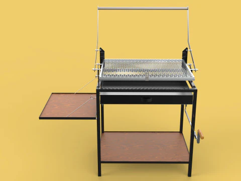 BASKET CHARCOAL NET FLIP MEAT GRILL ROTATING TURNING 3D Model