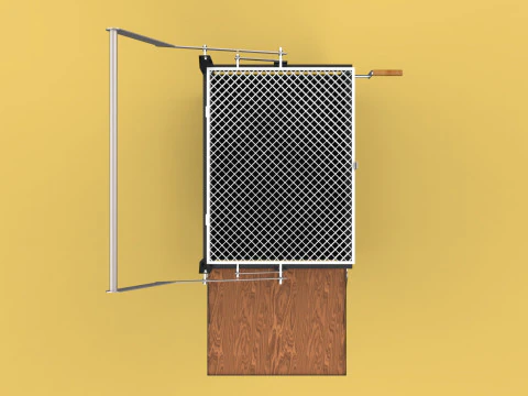 BASKET CHARCOAL NET FLIP MEAT GRILL ROTATING TURNING 3D Model