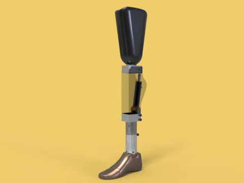 ARTIFICIAL PNEUMATIC PROSTHETIC LEG 3D Model