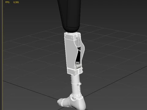 ARTIFICIAL PNEUMATIC PROSTHETIC LEG 3D Model