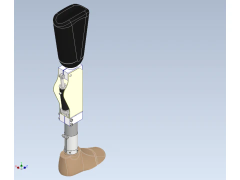 ARTIFICIAL PNEUMATIC PROSTHETIC LEG 3D Model