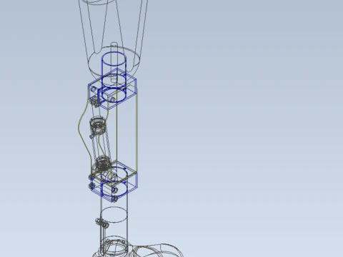 ARTIFICIAL PNEUMATIC PROSTHETIC LEG 3D Model
