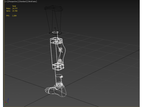 ARTIFICIAL PNEUMATIC PROSTHETIC LEG Model 3D