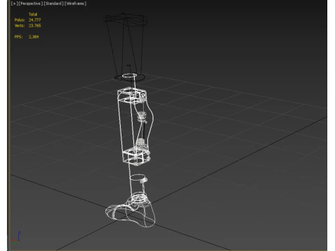 ARTIFICIAL PNEUMATIC PROSTHETIC LEG 3D Model