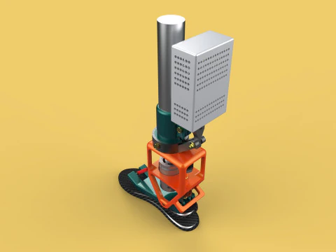 POWERED ANKLE-KNEE PROSTHESIS ROBOTIC MECHANICAL LEG PROSTHETIC 3D Model