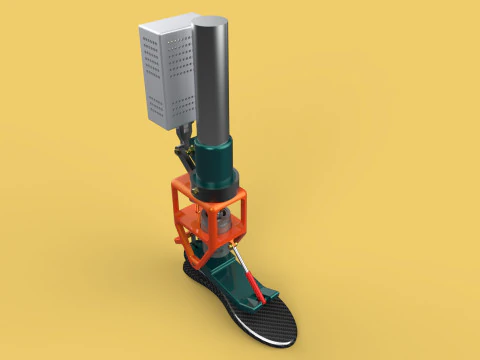 POWERED ANKLE-KNEE PROSTHESIS ROBOTIC MECHANICAL LEG PROSTHETIC 3D Model