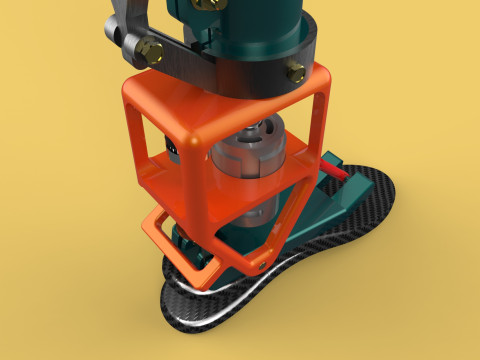 POWERED ANKLE-KNEE PROSTHESIS ROBOTIC MECHANICAL LEG PROSTHETIC Model 3D