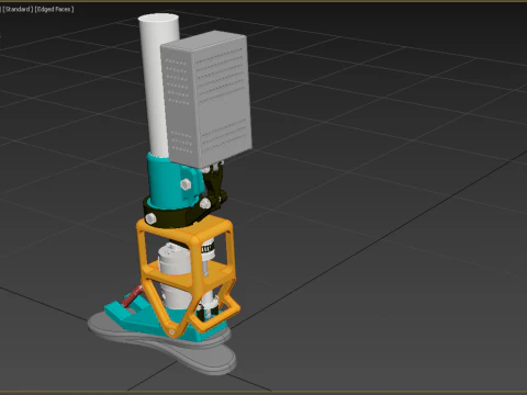 POWERED ANKLE-KNEE PROSTHESIS ROBOTIC MECHANICAL LEG PROSTHETIC 3D Model