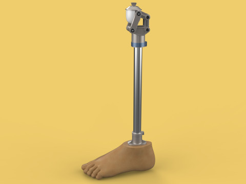 MEDICAL ARTIFICIAL PROSTHETIC LEG MECHANICAL FOUR BAR JOINT 3Dモデル