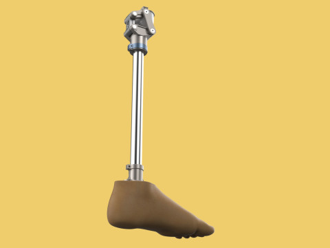 MEDICAL ARTIFICIAL PROSTHETIC LEG MECHANICAL FOUR BAR JOINT 3D Model