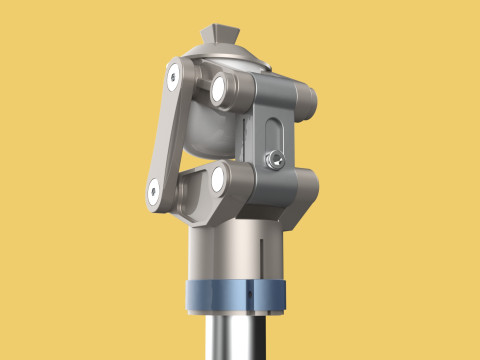 MEDICAL ARTIFICIAL PROSTHETIC LEG MECHANICAL FOUR BAR JOINT 3D Model