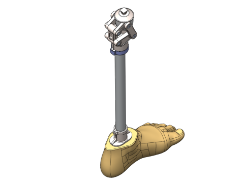 MEDICAL ARTIFICIAL PROSTHETIC LEG MECHANICAL FOUR BAR JOINT 3D Model