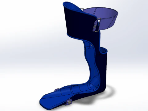 AFO ANKLE FOOT ORTHOSIS GRAFO GROUND REACTION 3D Model