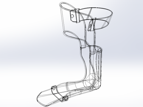 AFO ANKLE FOOT ORTHOSIS GRAFO GROUND REACTION Model 3D