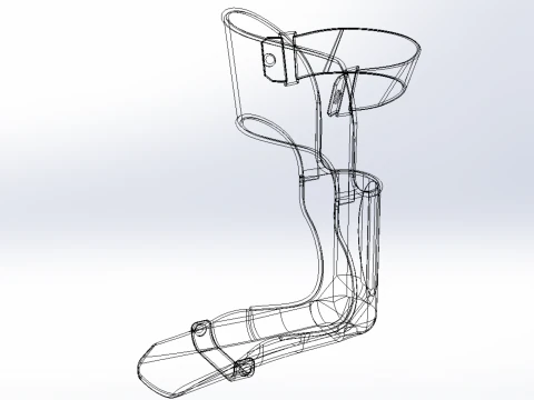 AFO ANKLE FOOT ORTHOSIS GRAFO GROUND REACTION 3D Model