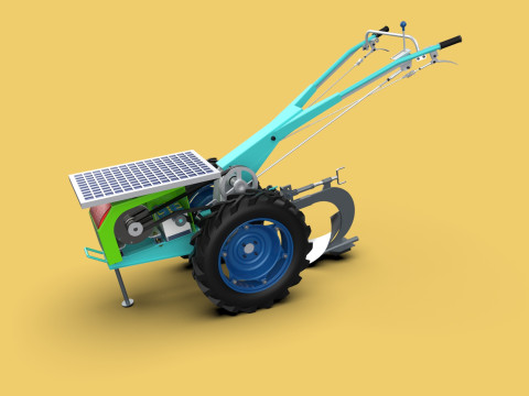 ELECTRIC WALKING HAND TRACTOR AGRICULTURE FARM 3D Model
