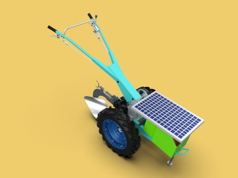 ELECTRIC WALKING HAND TRACTOR AGRICULTURE FARM 3Dモデル