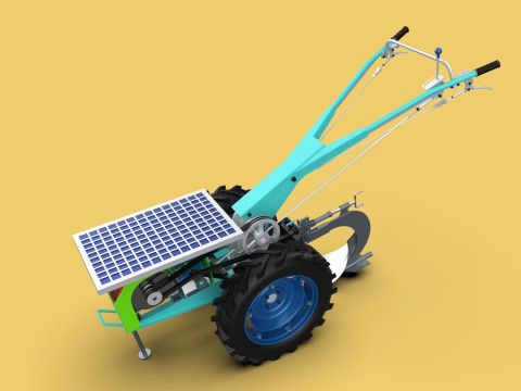 ELECTRIC WALKING HAND TRACTOR AGRICULTURE FARM 3Dモデル
