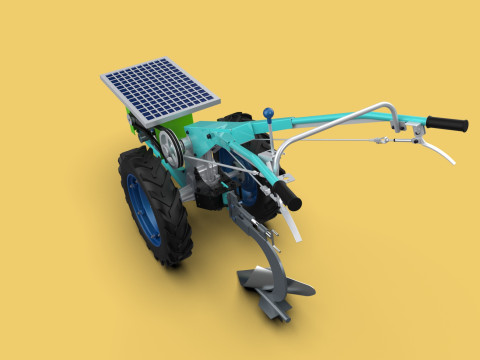 ELECTRIC WALKING HAND TRACTOR AGRICULTURE FARM 3Dモデル