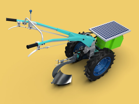 ELECTRIC WALKING HAND TRACTOR AGRICULTURE FARM 3Dモデル