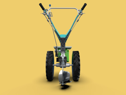 ELECTRIC WALKING HAND TRACTOR AGRICULTURE FARM 3Dモデル